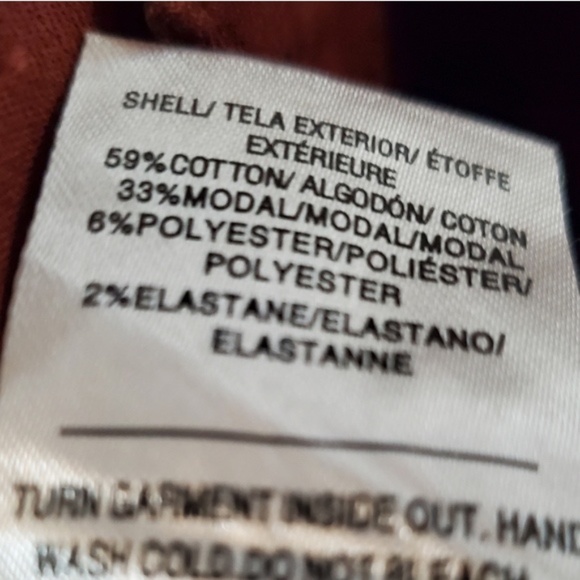 Hudson Remi High-Rise Straight Crop Coated Wax Leather Jeans Burgundy Red - Picture 10 of 10